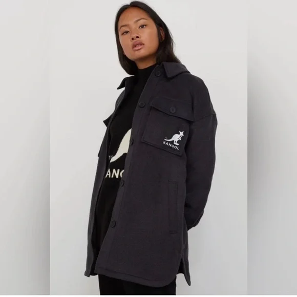 Kangol x H&M Oversized Shacket - Picture 2 of 7